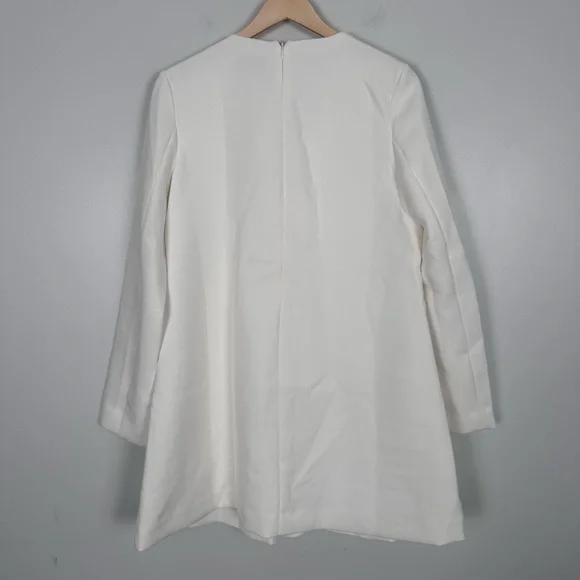 TUCKERNUCK White Crepe Blair Bow Coat Dress